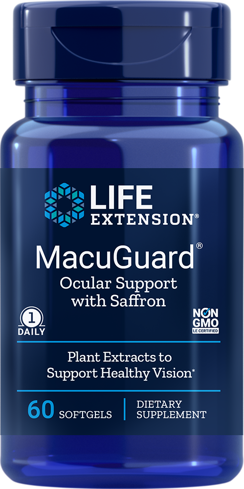 LIFE EXTENSION MACUGUARD OCCULAR SUPPORT WITH SAFFRON 60 SOFTGELS