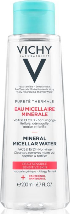 VICHY PURETE THERMALE MINERAL MICELLAR WATER  FACE & EYES SENSITIVE SKIN 200ML