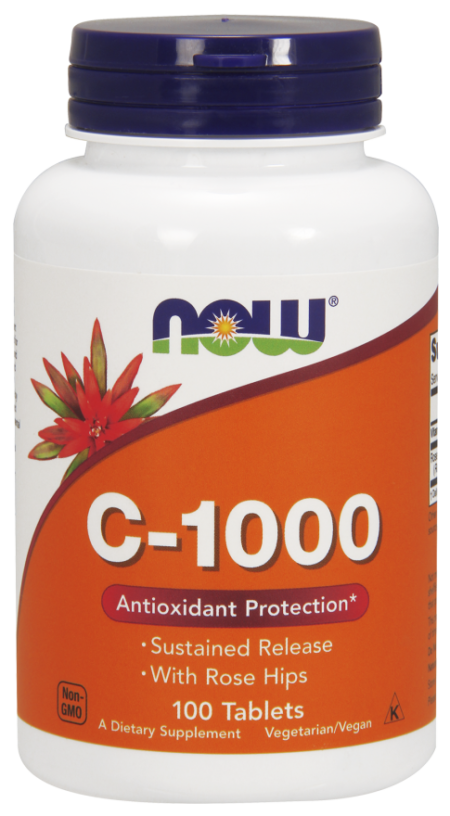 NOW VITAMIN C-1000 WITH ROSE HIPS 100TABS