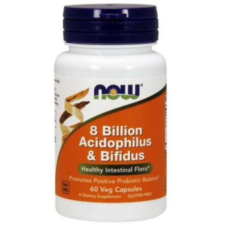 NOW 8 BILLION ACIDOPHILUS & BIFIDUS 60 VEG. CAPS