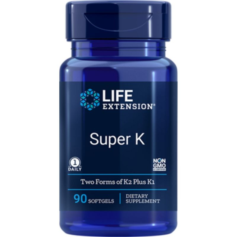 LIFE EXTENSION SUPER K TWO FORMS OF K2 PLUS K1 90 SOFTGELS LIFE EXTENSION SUPER K TWO FORMS OF K2 PLUS K1 90 SOFTGELS
