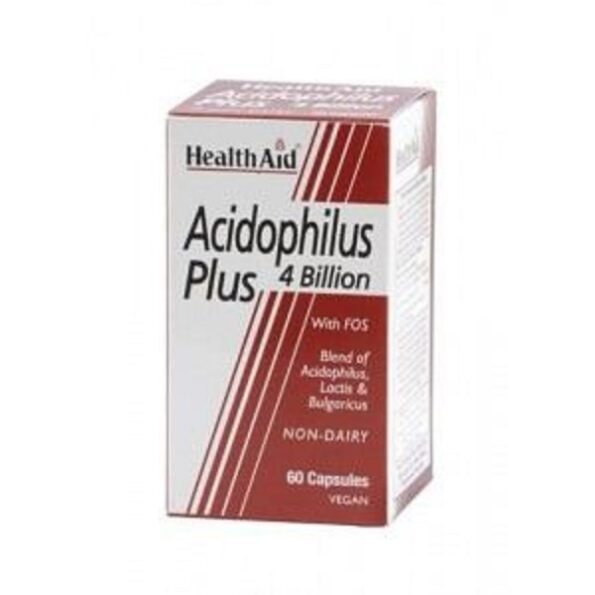 HEALTH AID ACIDOPHILUS PLUS 4 BILLION VEGETARIAN CAPSULES 60S