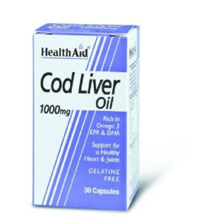 HEALTH AID COD LIVER OIL 1000MG VEGETARIAN CAPSULES 30'S
