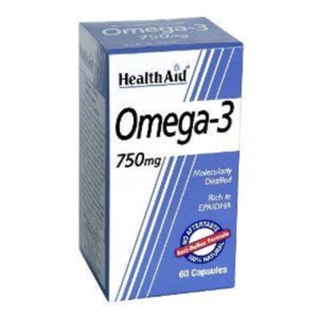 HEALTH AID OMEGA 3 750MG (EPA 425MG, DHA 325MG) CAPSULES 60'S