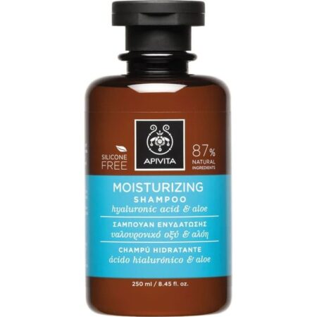 APIVITA MOISTURIZING SHAMPOO ΕΝΥΔΑΤΩΣΗΣ ΜΕ ΥΑΛΟΥΡΟΝΙΚΟ ΟΞΥ & ΑΛΟΗ 250ml
