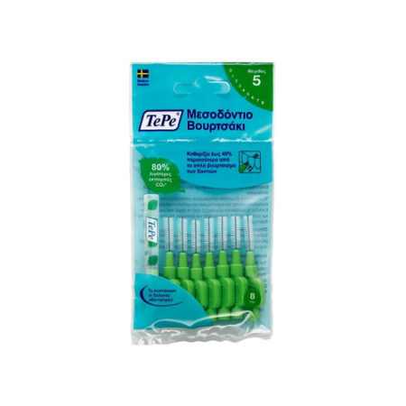 TEPE ΜΕΣΟΔΟΝΤΙΑ ΒΟΥΡΤΣΑΚIA ΜΕΓΕΘΟΣ 5 0.8mm 8τμχ ΠΡΑΣΙΝΟ
