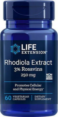 LIFE EXTENSION RHODIOLA EXTRACT 3% ROSAVINS 250MG 60 VEG. CAPS