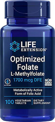 LIFE EXTENSION OPTIMIZED FOLATE L-METHYLFOLATE 1700MCG DFE 100 VEG.CAPS