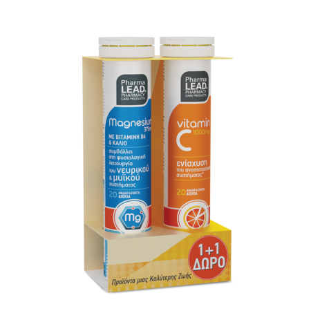 PHARMALEAD 1+1 ΝΕΟ ΑΝΑΒΡΑΖΟΝ ΜΑΓΝΗΣΙΟ & ΑΝΑΒΡΑΖΟΥΣΑ VIT.C 1000MG