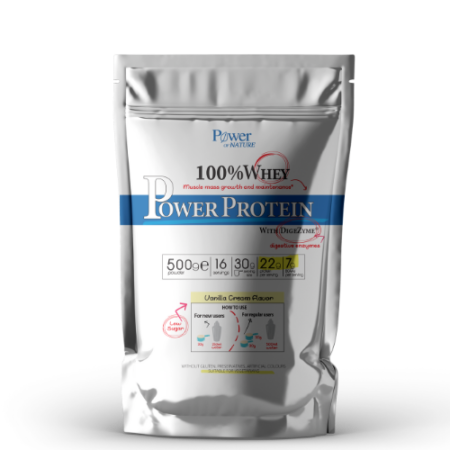 POWER HEALTH 100% WHEY POWER PROTEIN VANILLA CREAM 500G