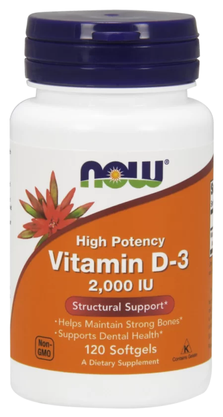 Now Foods Vitamin D3 2.000 IU 120 Softgels