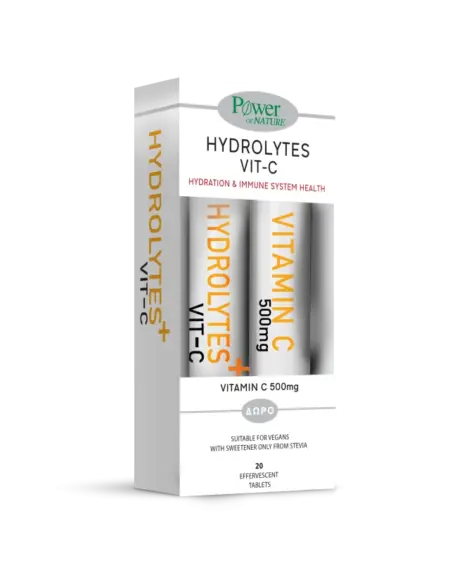 POWER HYDROLYTES PLUS VIT-C STEVIA 20S + ΔΩΡΟ VIT C500MG 20S