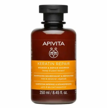 APIVITA KERATIN REPAIR ΣΑΜΠΟΥΑΝ ΘΡΕΨΗΣ + ΕΠΑΝΟΡΘΩΣΗΣ ΜΕ ΜΕΛΙ + ΦΥΤΙΚΗ ΚΕΡΑΤΙΝΗ 250 ML