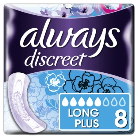 ALWAYS DISCREET ΣΕΡΒ/ΤΕΣ PADS LONG PLUS 8ΤΜΧ